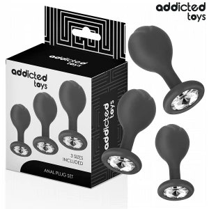 ADDICTED TOYS - ZESTAW 3 ZATYCZEK ANALNYCH Z BIÅ»UTERIÄ